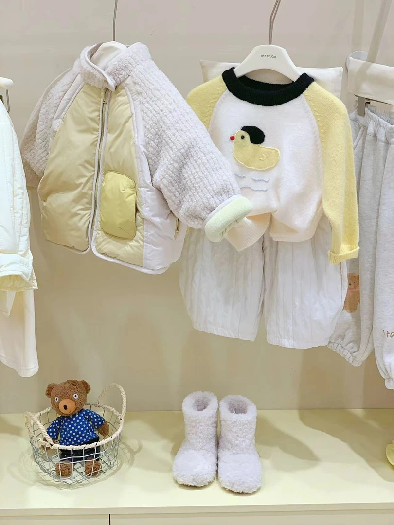 【断码清货】童装女童棉衣加绒儿童女宝宝公主裙子小童两件套洋气
