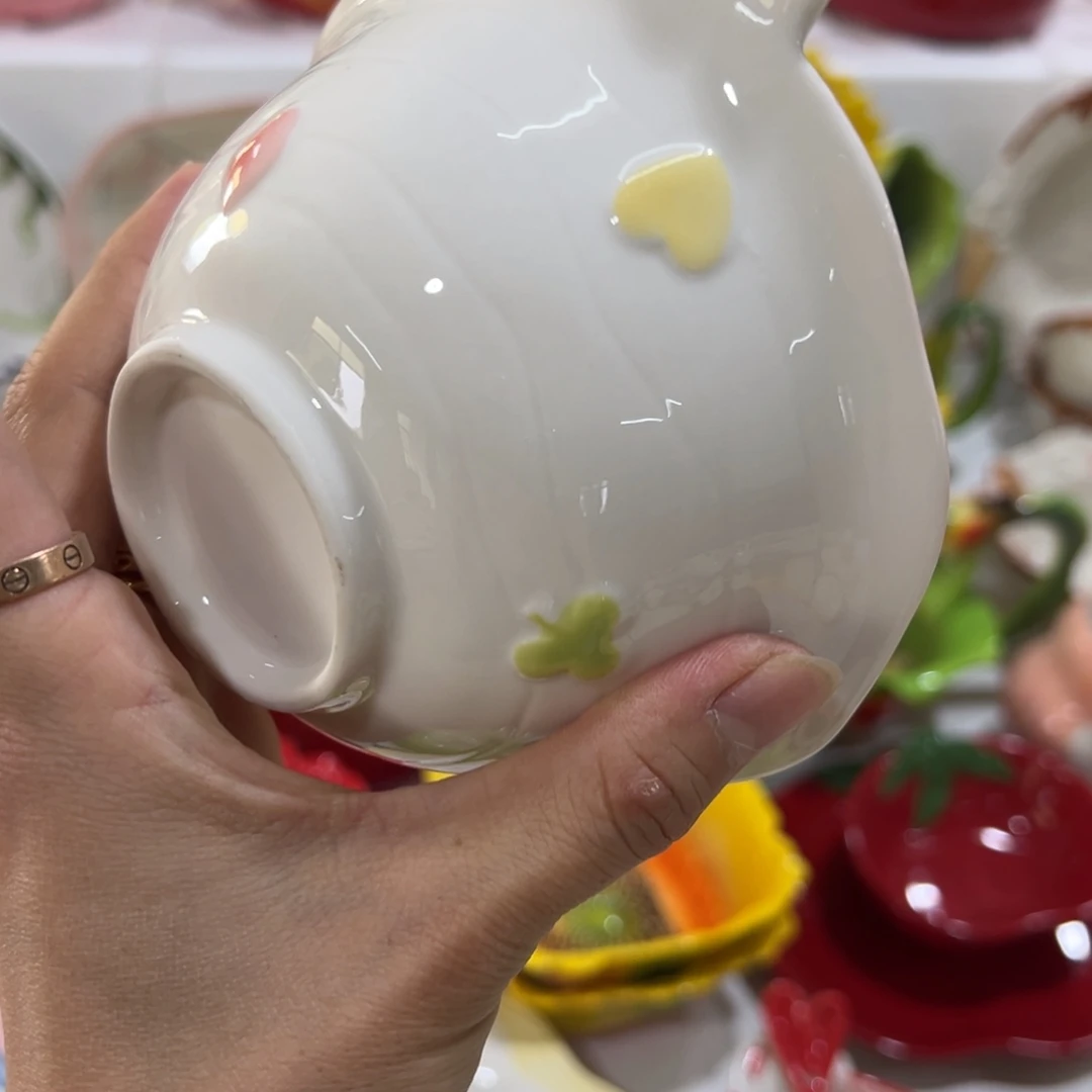 陶摆件高温陶瓷釉下彩微瑕！