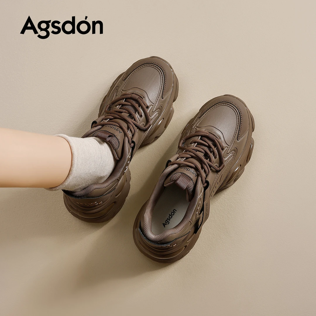 /奥古狮登增高+5.5CM老爹鞋女2025新款秋冬厚底轻便不累脚运动鞋Q