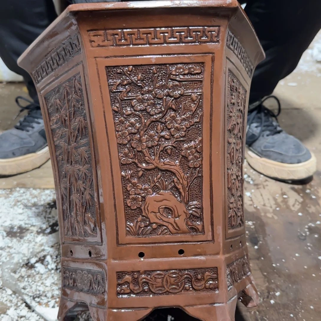 紫砂花盆口径24 21高度26