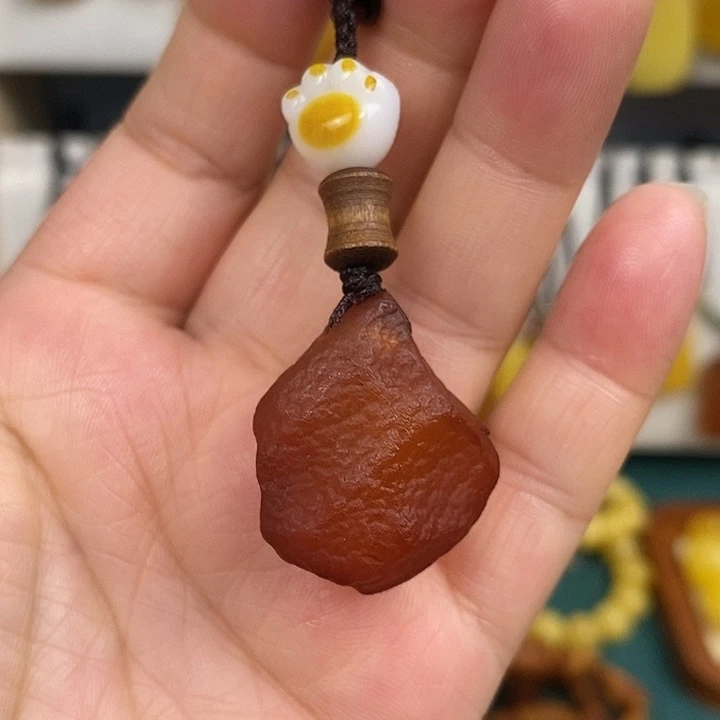 未镶嵌蜜蜡裸石钥匙扣