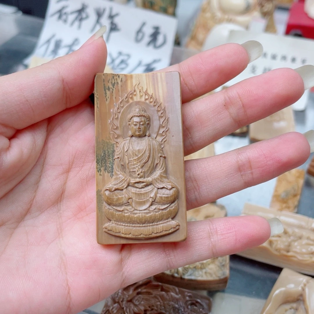 柏香籽/百香籽吊坠猛犸牙阿弥陀佛吊坠