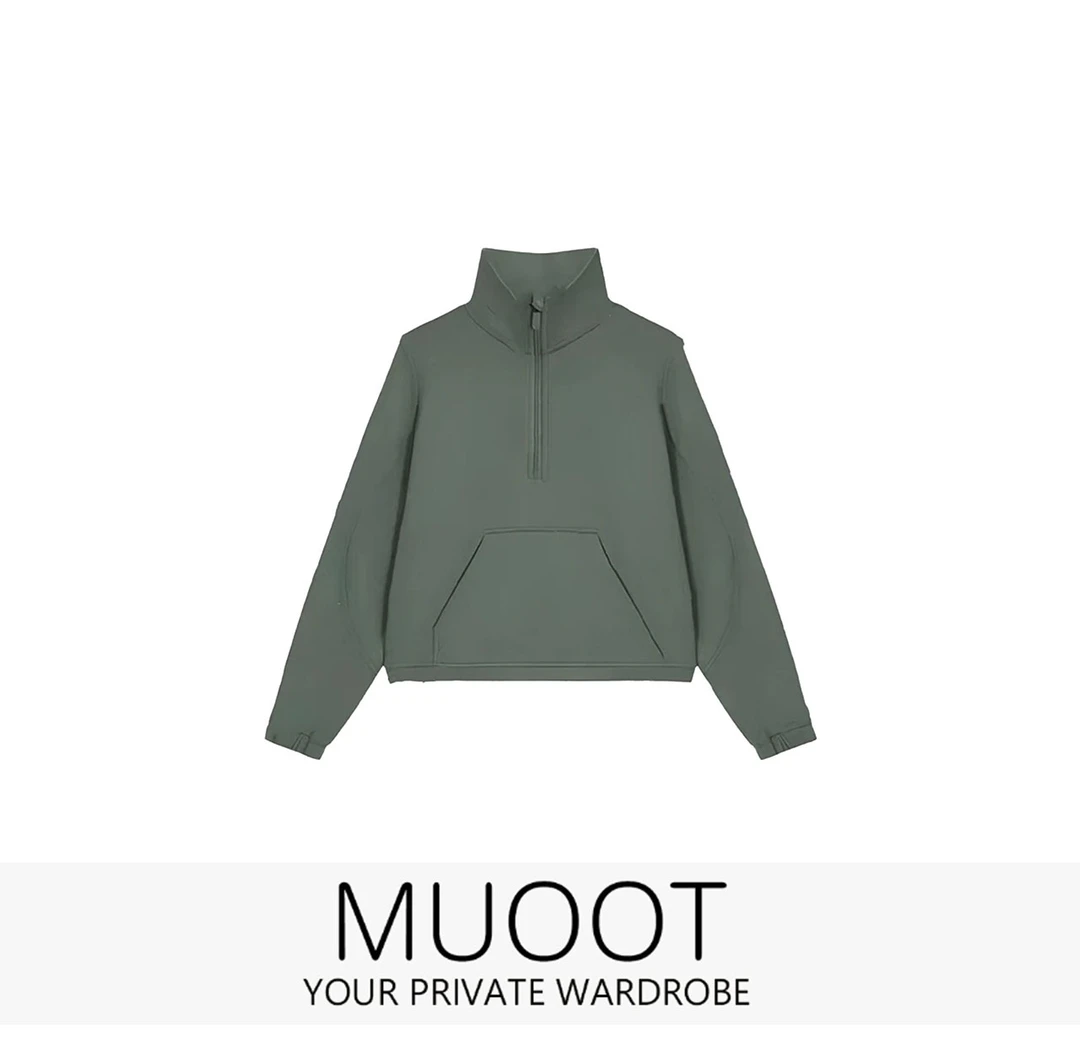 【MUOOT】 半拉链宽松百搭卫衣135E10208