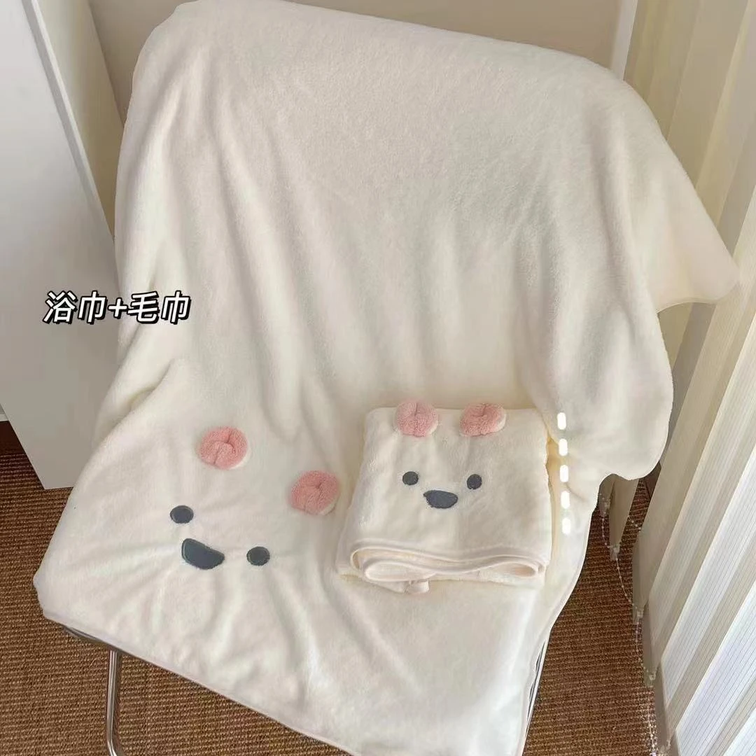 卡通浴巾考拉毛巾可爱珊瑚绒成人吸水沐浴洗澡毛巾家用大毛巾