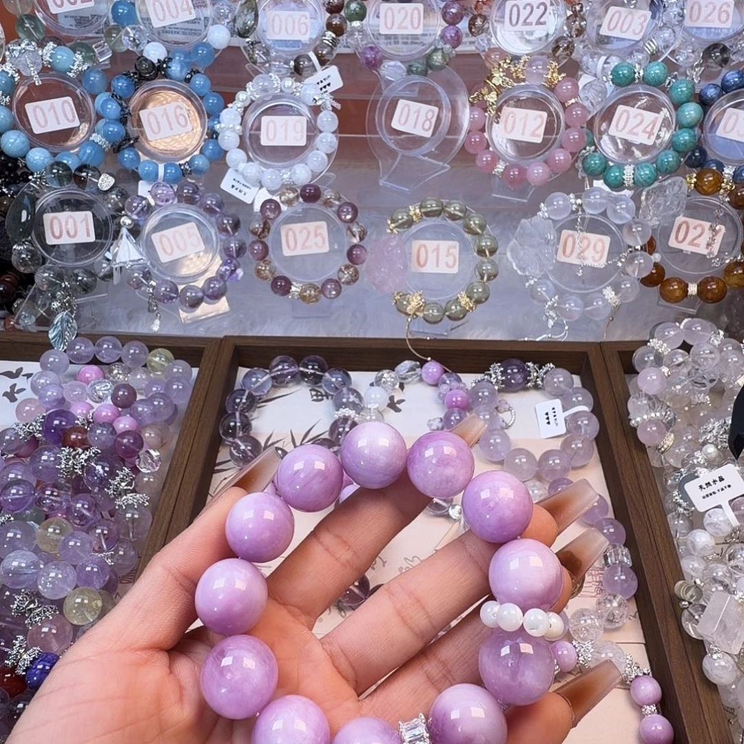 2***3水晶合金手链紫锂灰