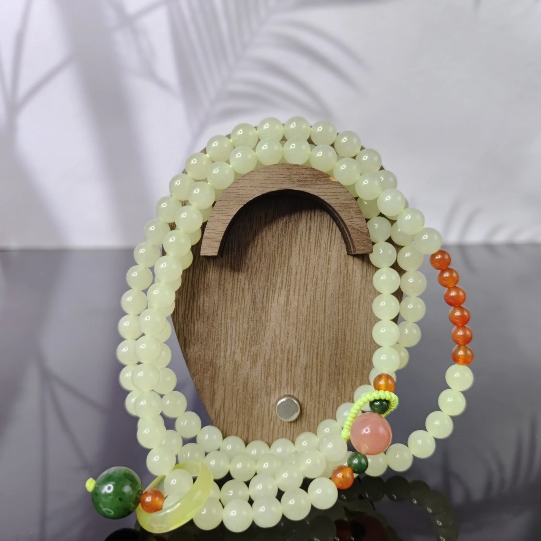 L和田玉108项链（卡8）0051