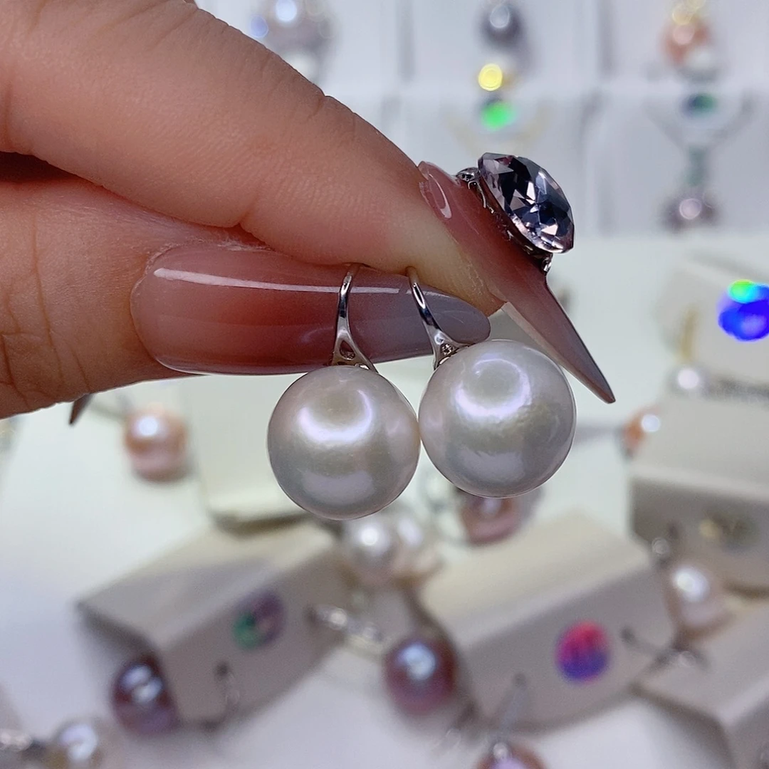 耳饰淡水珍珠银S925镶嵌