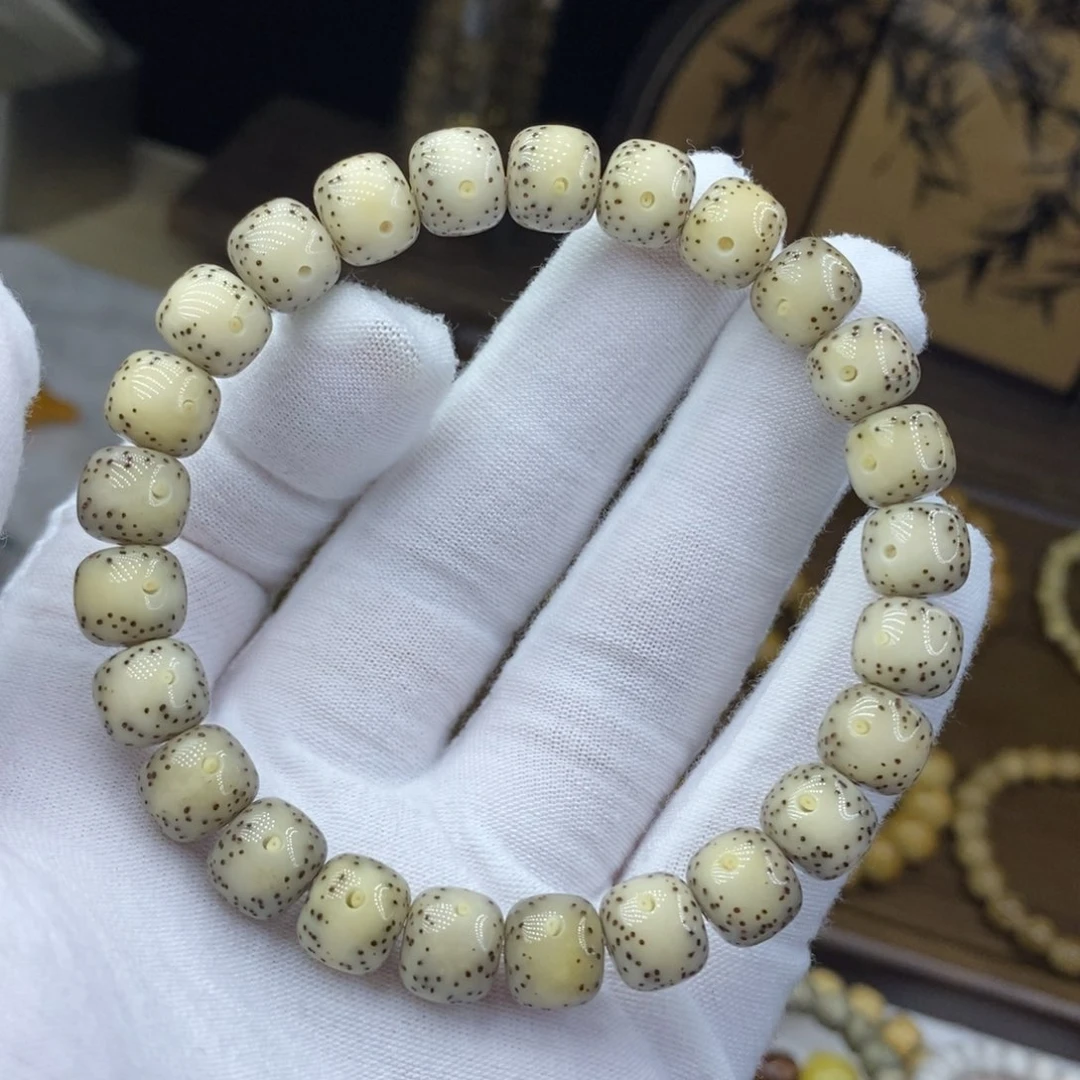 手串星月菩提9.5/8.5糯冰瓷白大眼睛月朗星稀无烟花
