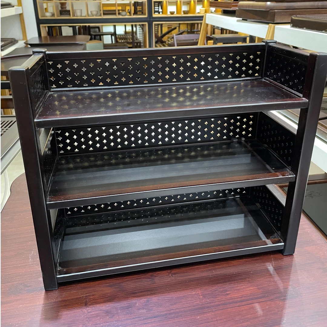 轻尘意巧三双层置物架简约抽屉式储物架落地家用