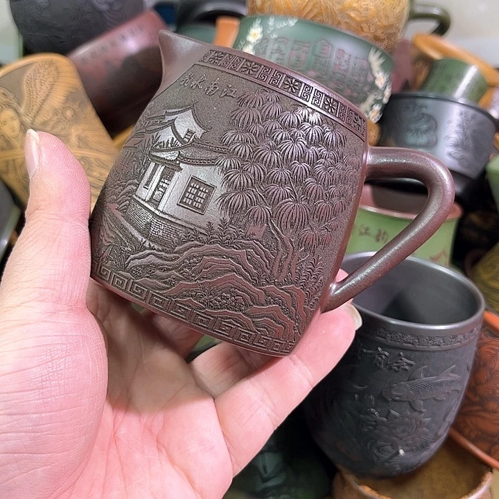 茶杯紫砂大**涯全手工紫砂主人杯