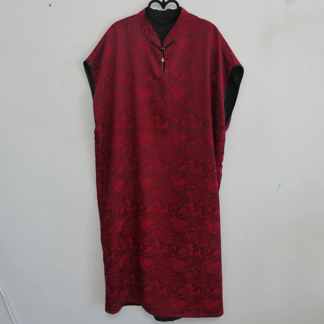 LG-zj3165.早春中式喜妈立领复古夏季连衣裙