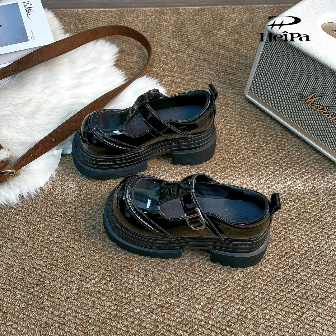 【HeiPa】付小付家春季穿新款厚底带时尚韩版靴子女款