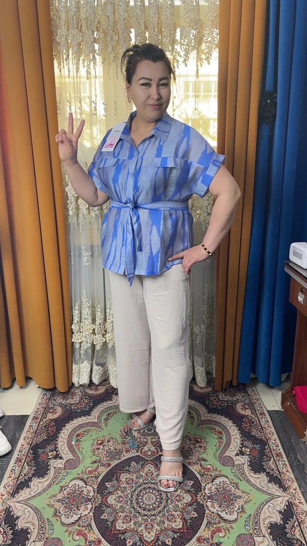 2025轻熟风时尚套装短袖套装蓝色条纹时尚夏季短裤休闲薄款宽松