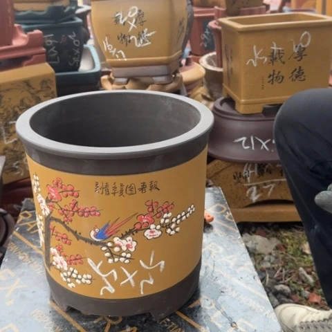 红陶紫砂花盆盆景盆栽