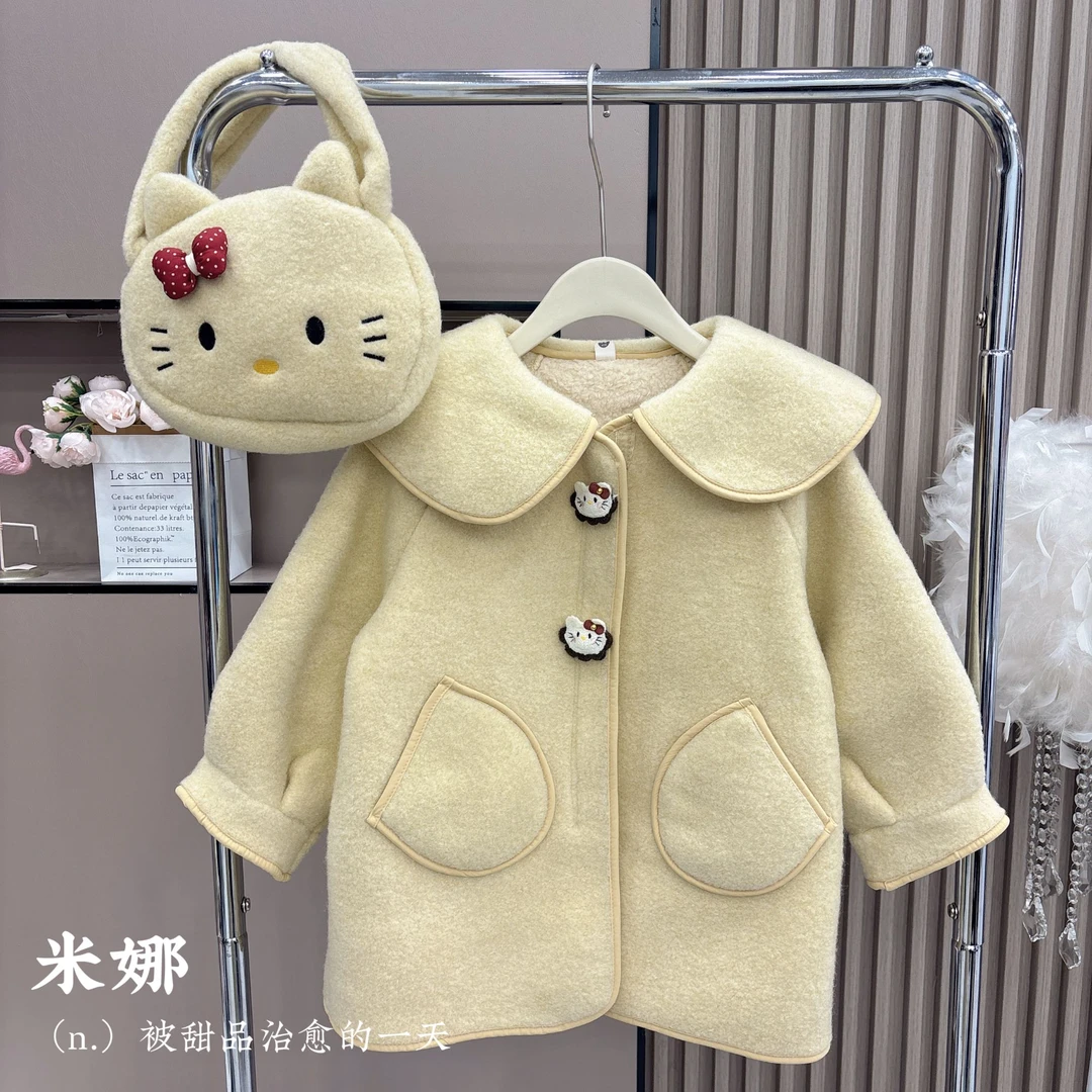 女童加厚秋冬外套可爱2025秋季新款高级毛毛韩版外套2677