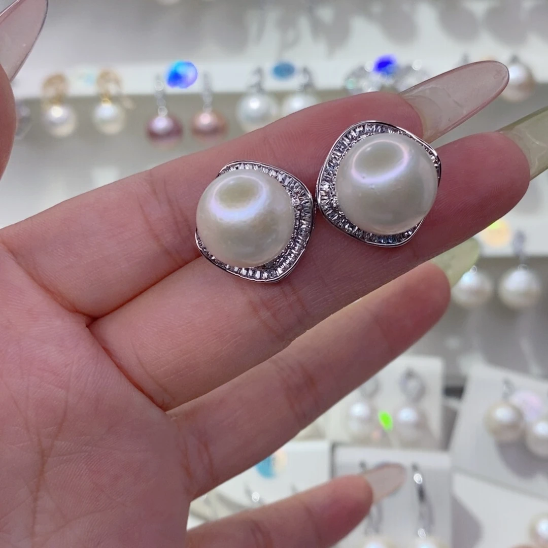 未镶嵌淡水珍珠耳饰