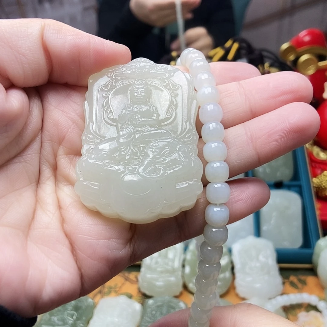 和田玉颈饰未镶嵌遥**空