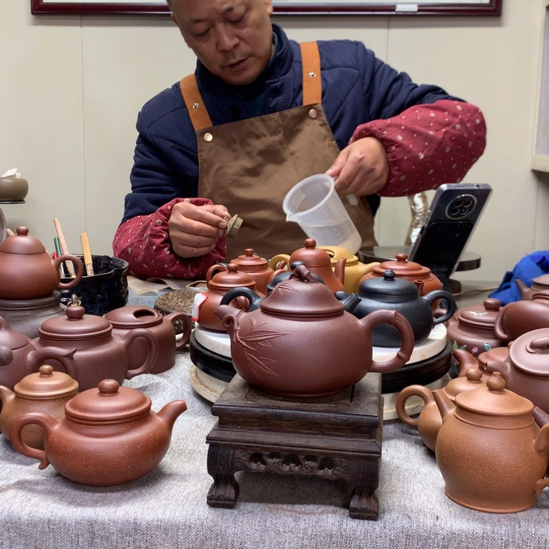 底槽青茶壶乳竹半手工制作