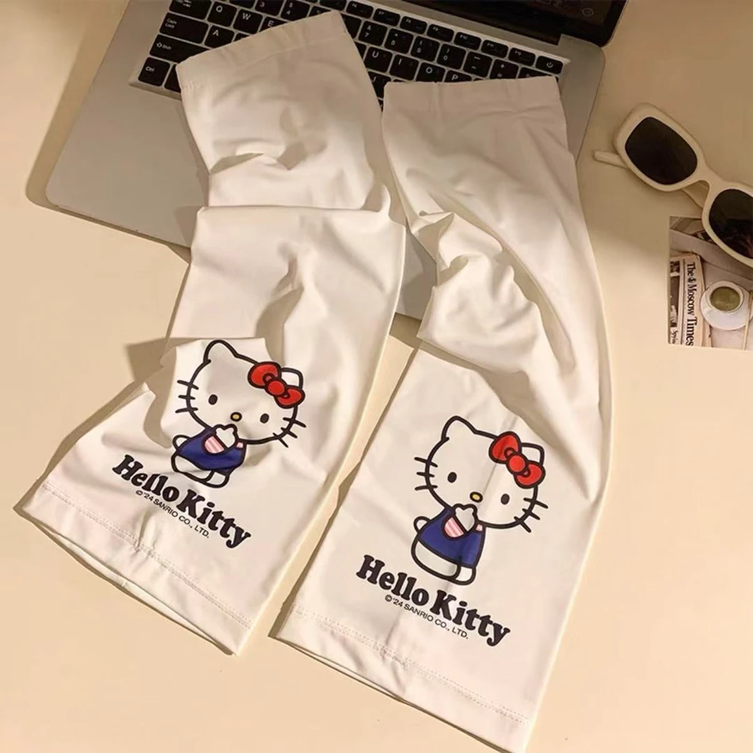 三丽鸥授权夏日凯蒂猫防晒冰袖亲肤拼接色冰袖玉桂狗卡通可爱儿童
