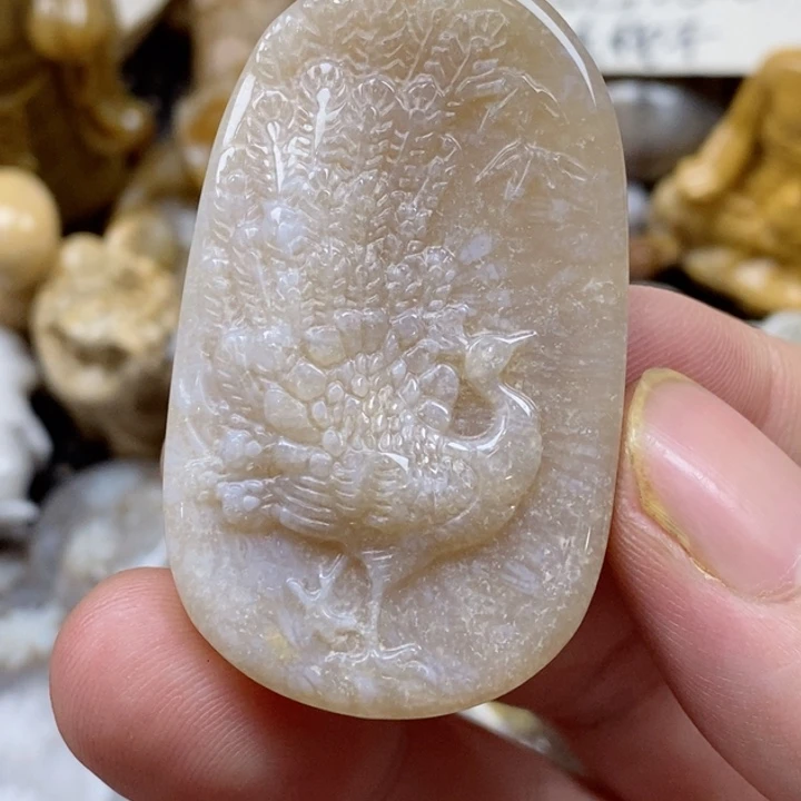 颈饰未镶嵌硅化珊瑚（珊瑚玉）小