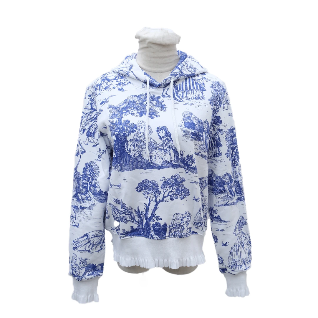 全新未使用 MOSCHINO 动漫人物印花 连帽卫衣 白色 TP017497
