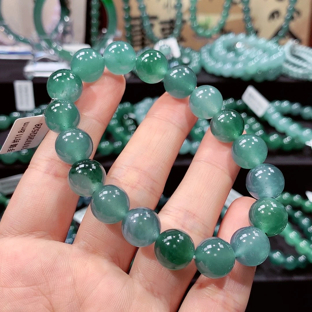 翡翠未镶嵌手链卡11.8