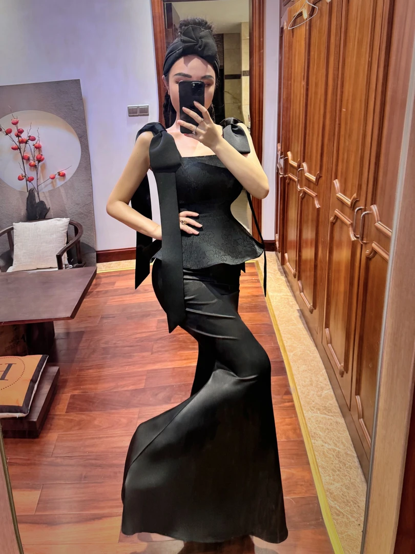 【星姐推荐】星原创高级定制【蝶翼轻绾】设计师款蝴蝶结飘带提花上衣