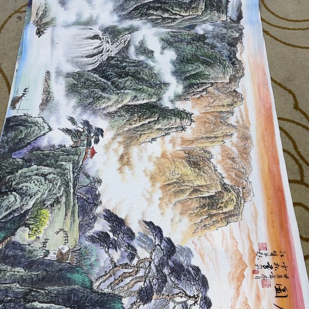 永***店国画潘雪松六尺作品童