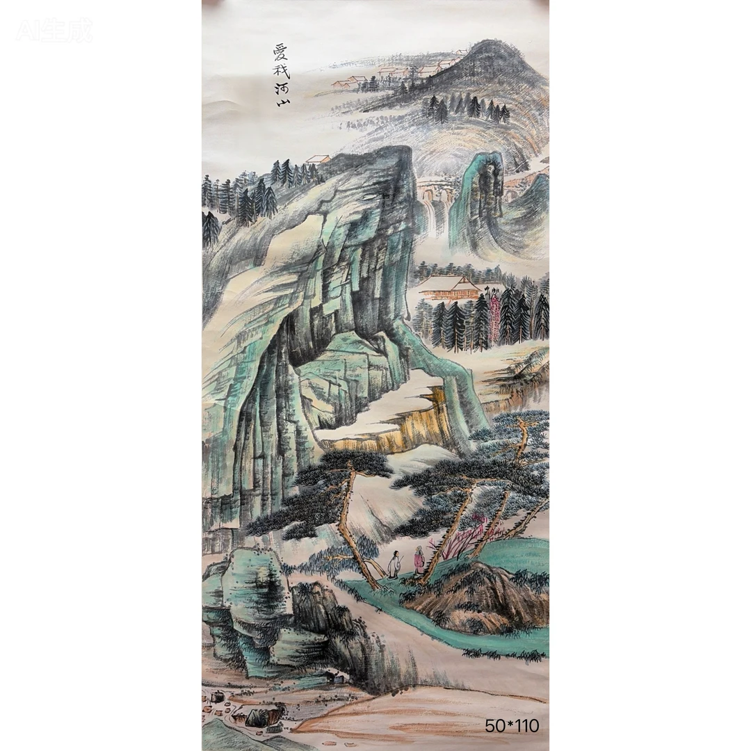 Y096 何老师《山水》50*110（4.9平尺）
