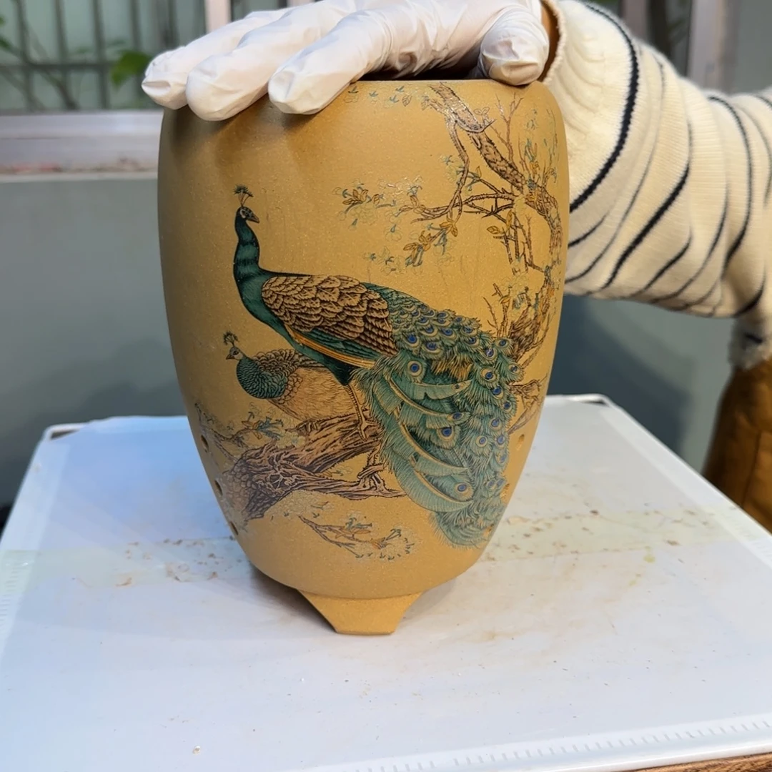 紫砂花盆紫砂口径14