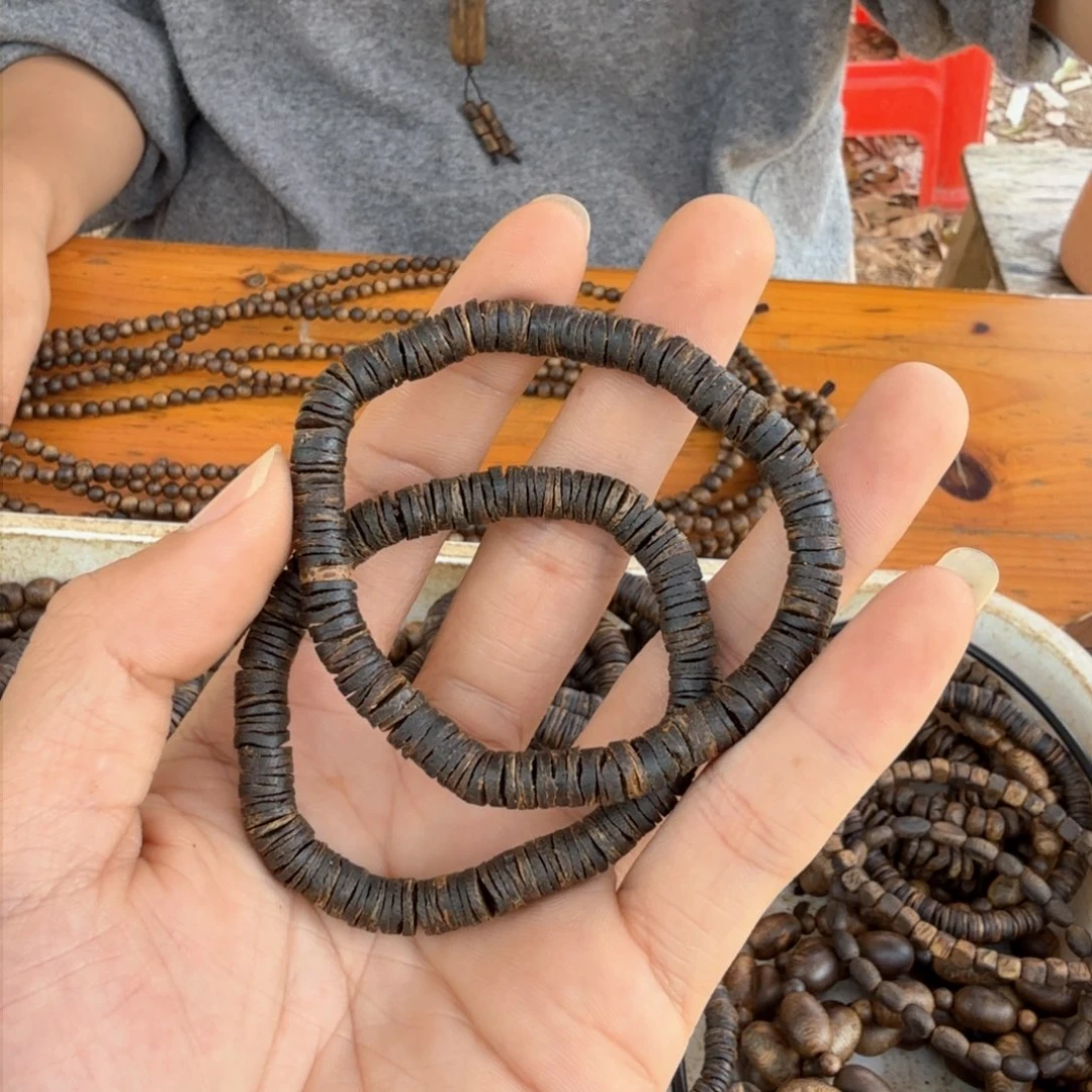 沉香沉香碎屑单圈沉水片珠6克多样性发一