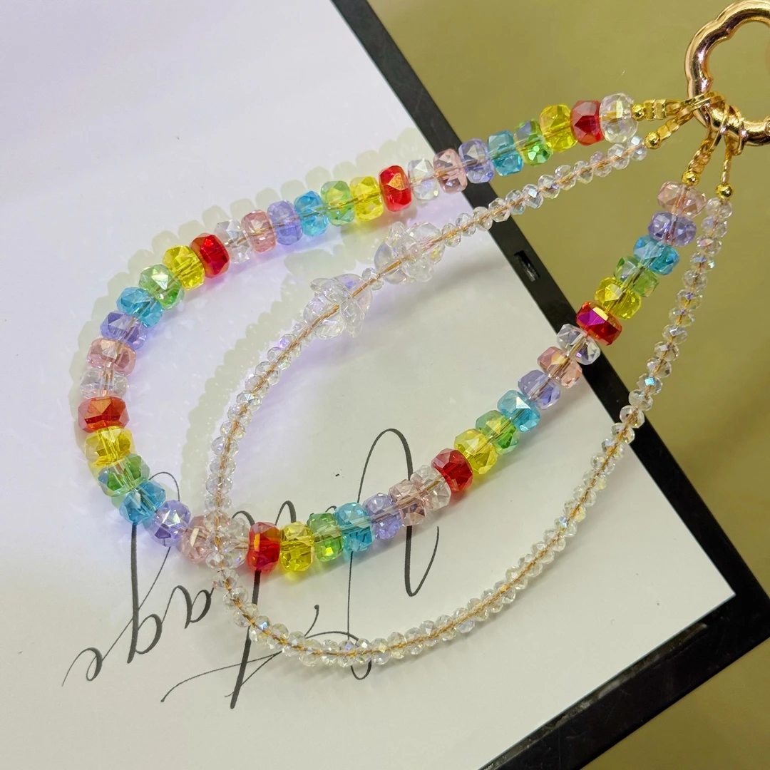 手机挂饰手机链防丢糖果色包包搭配车钥匙挂饰钥匙扣挂件挂绳通用