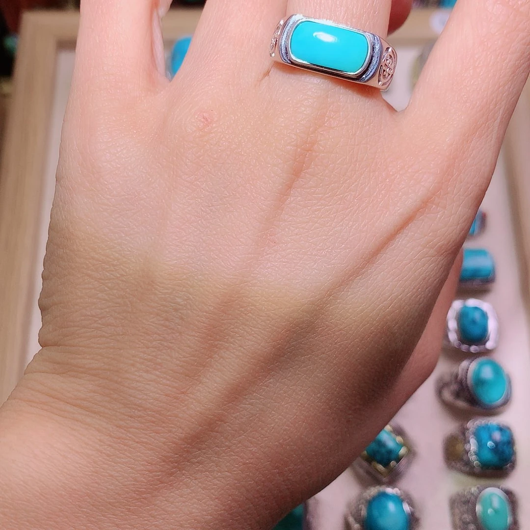 绿松石银S925镶嵌颈饰