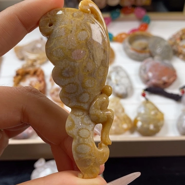 硅化玉吊坠(不含链)未镶嵌73号链接