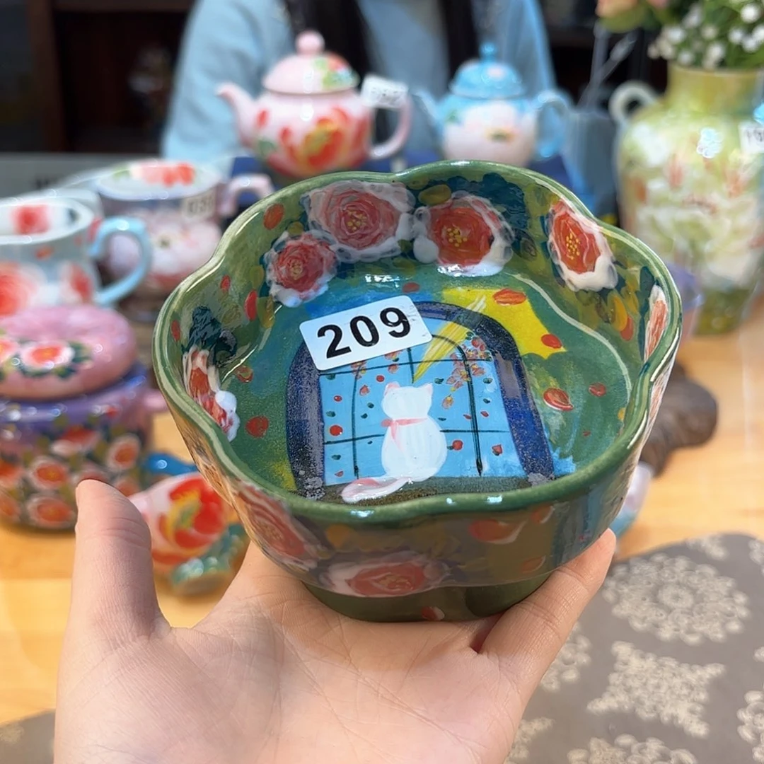 景德镇手绘高温釉下彩陶瓷茶具