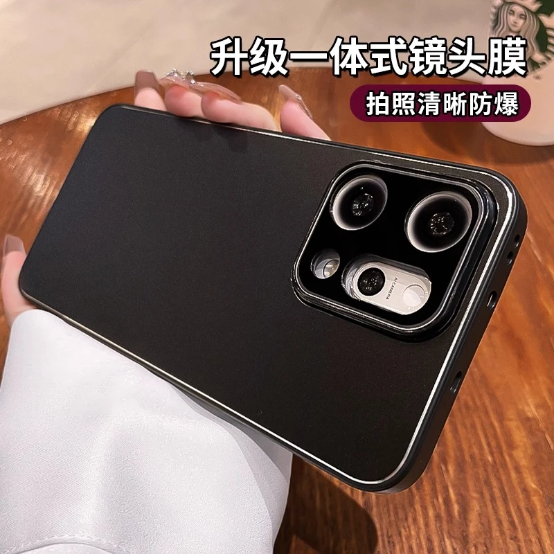 散热适用opporeno14手机壳新金属磨砂reno13pro镜头全包reno12/11