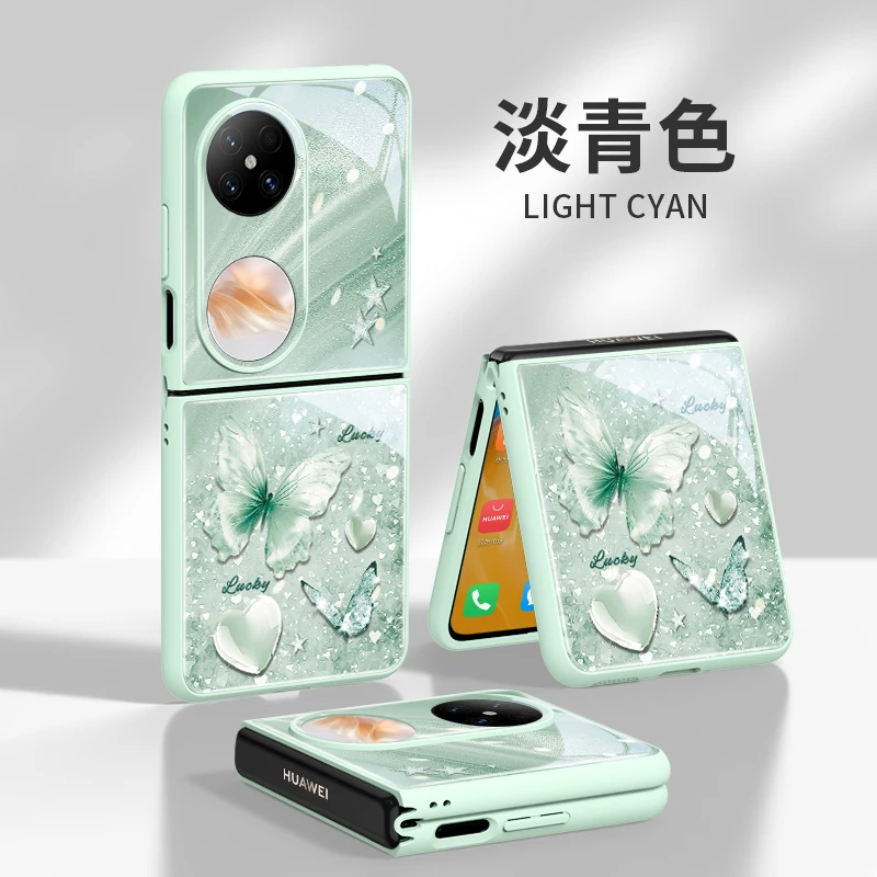 流沙蝴蝶适用华为Pocket2手机壳pocket网红爆款折叠P50pocket外壳