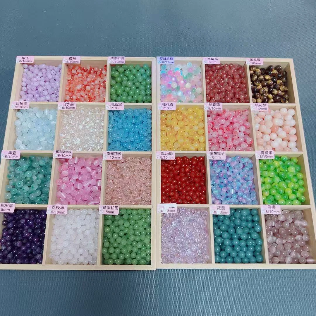 女生多宝玉石散珠DIY手串多样性发一