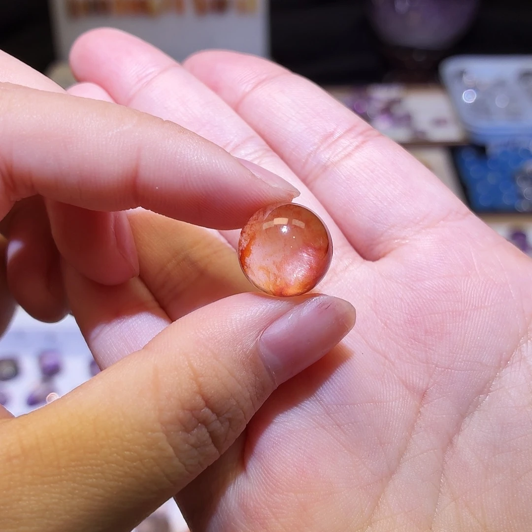 水晶吊坠(不含链)未镶嵌胶花 圆珠 打孔定制不退换