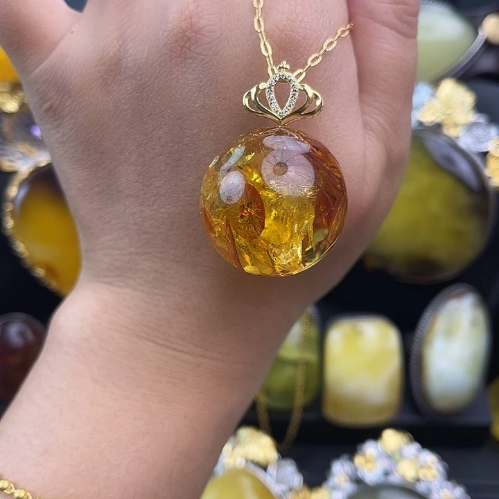 琥珀银S925镶嵌裸石