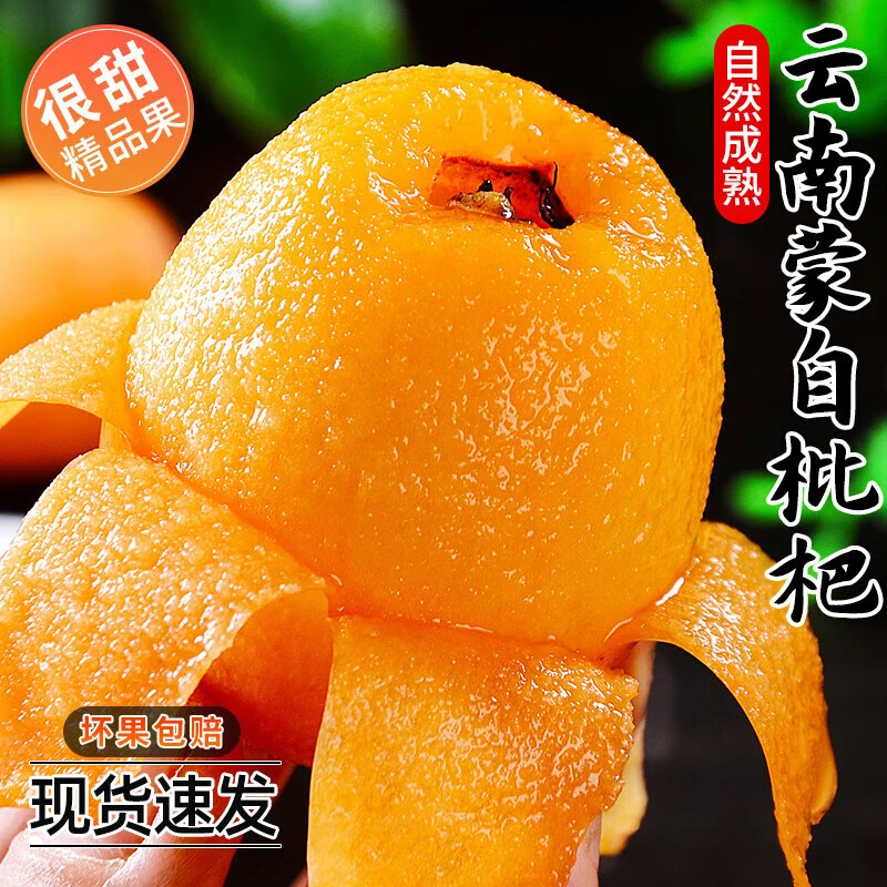 [现货]云南蒙自枇杷新鲜采摘批杷鲜果皮薄多汁孕妇时令水果长虹