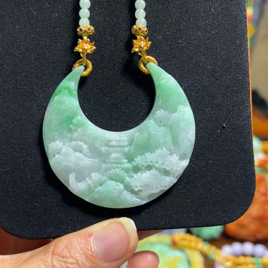 翡翠未镶嵌颈饰天然翡翠