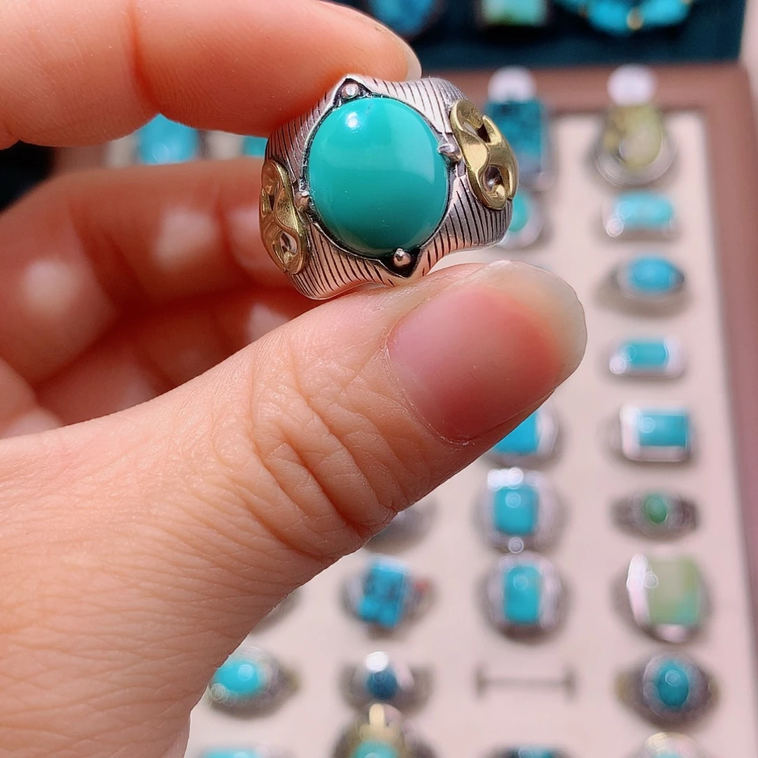 绿松石银S925镶嵌颈饰