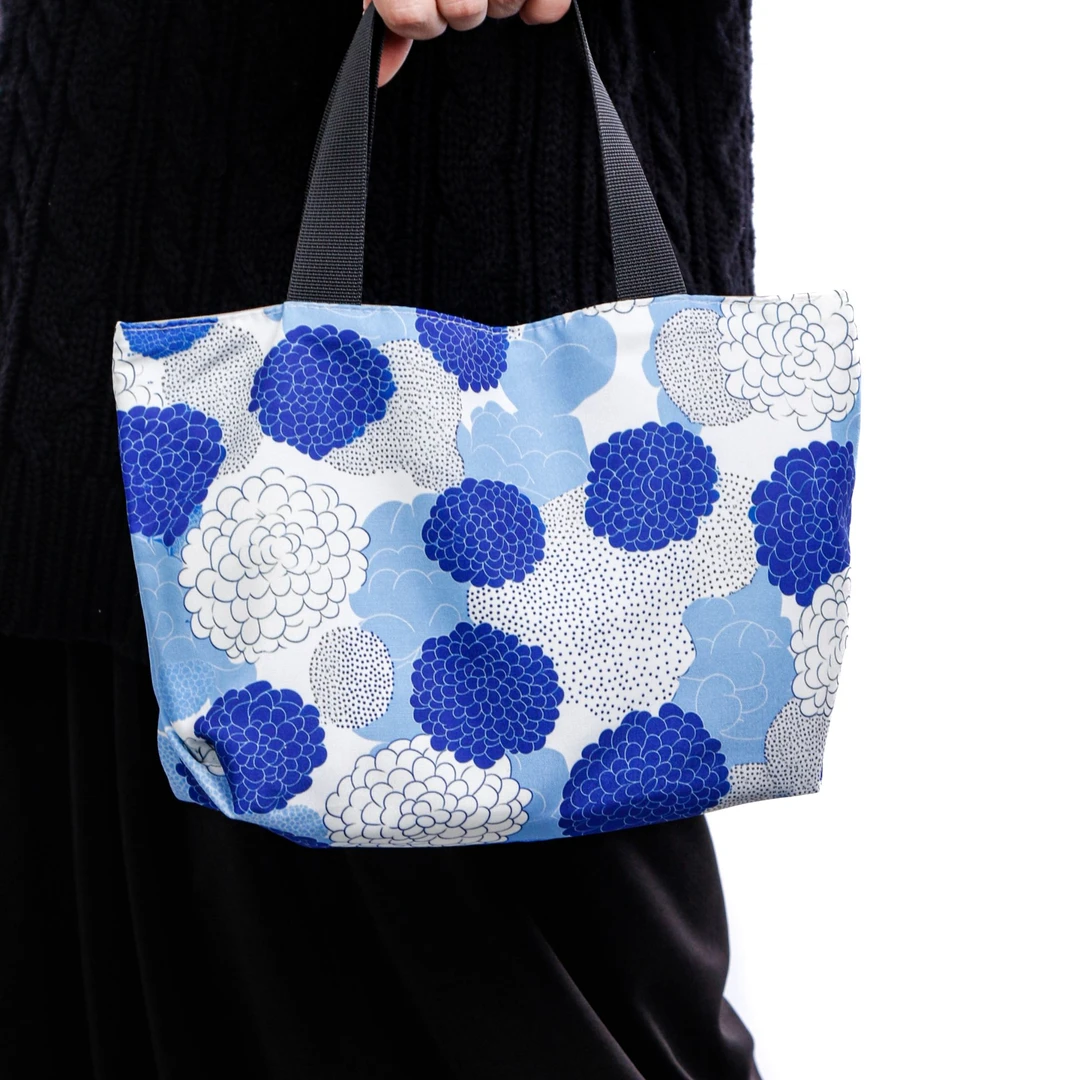 无则艺【mini小托特】可爱卡通防水时尚休闲单肩文艺青花小托特包