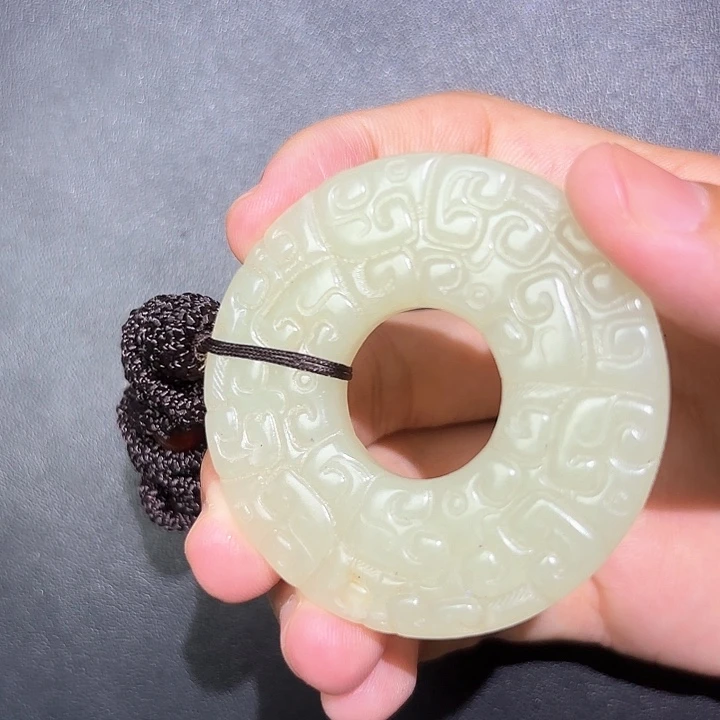 和田玉未镶嵌挂件思***3