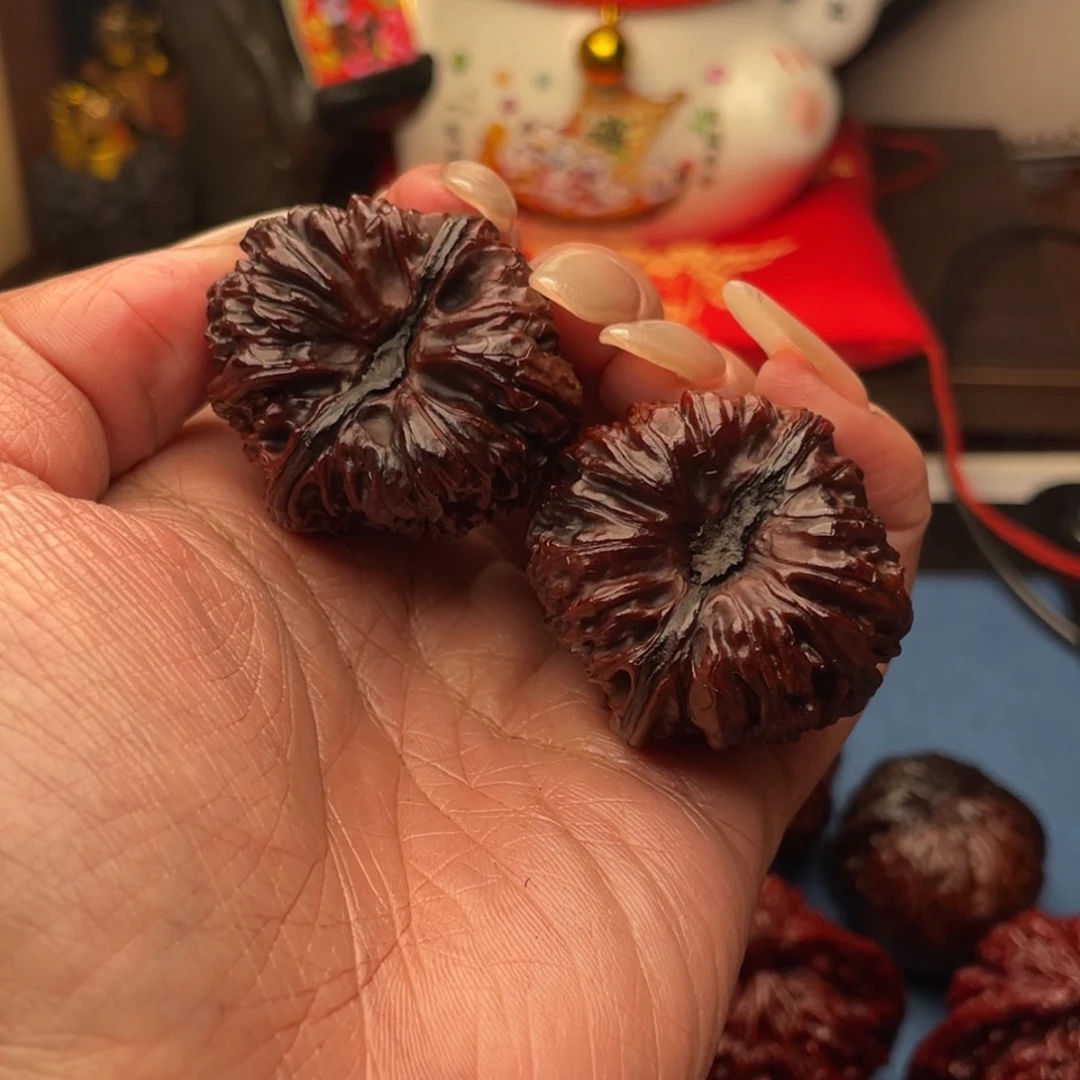 吊坠文玩核桃小彩凹底