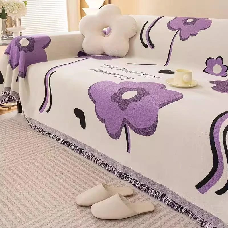 防猫抓华夫格沙发盖布四季通用2025新款套罩全包式防滑垫巾毯子