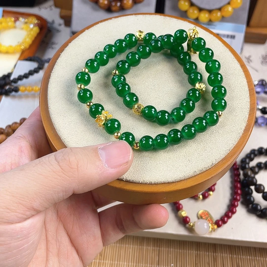 玛瑙手饰银S925镀金镶嵌