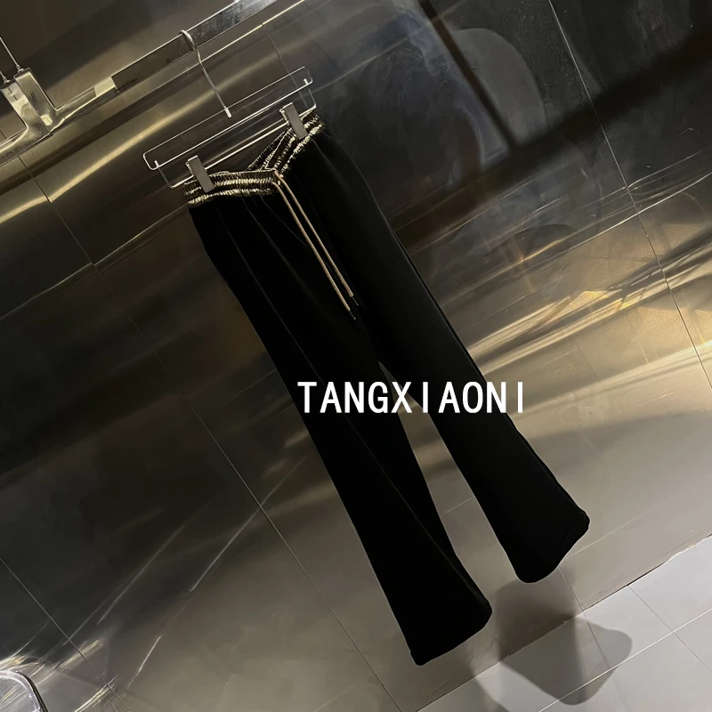 订单出 加绒加厚 丝绒金腰裤