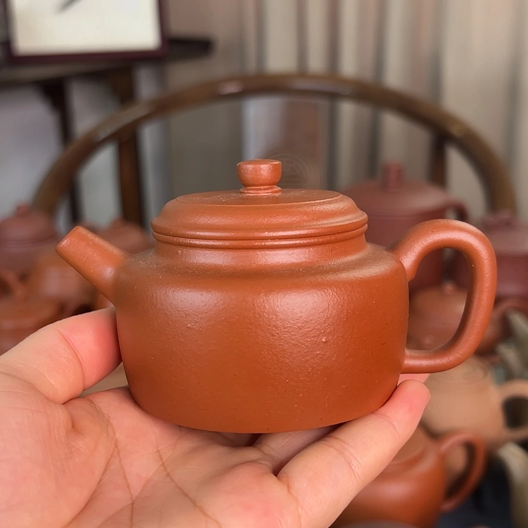 茶壶紫砂0添加赵庄生砂朱泥德钟140cc左右